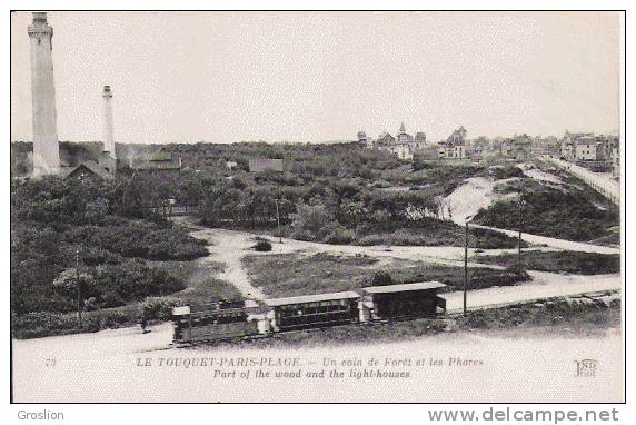 LE TOUQUET PARIS PLAGE 73 UN COIN DE LA FORET ET LES PHARES (TRAIN PASSANT) - Le Touquet