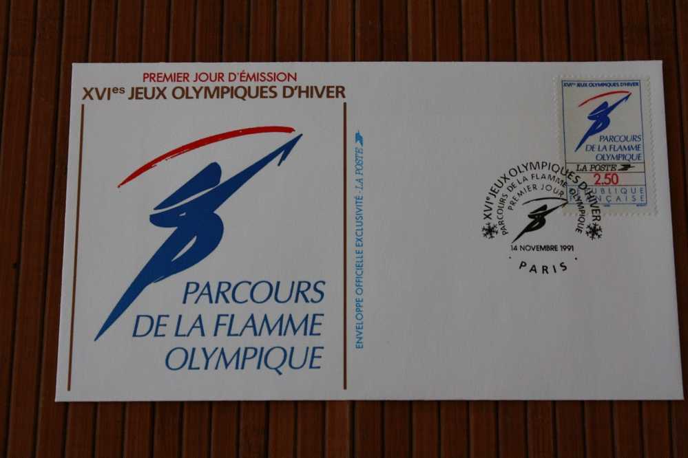 WINTER OLYMPICS JEUX OLYMPIQUES D'HIVER ALBERTVILLE 1992 FRANCE 3 DOCUMENTS OFFICIEL PARCOURS DE LA FLAMME 14-11-91 - Winter 1992: Albertville