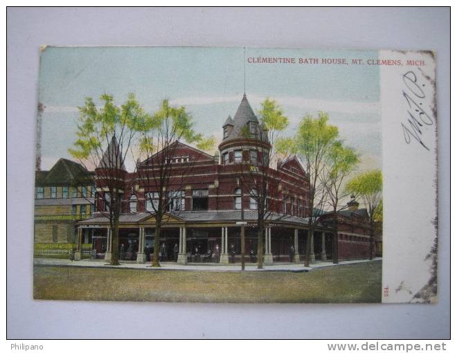 Mt. Clemens MI  Clementine Bath House  Undivded Back - Other & Unclassified