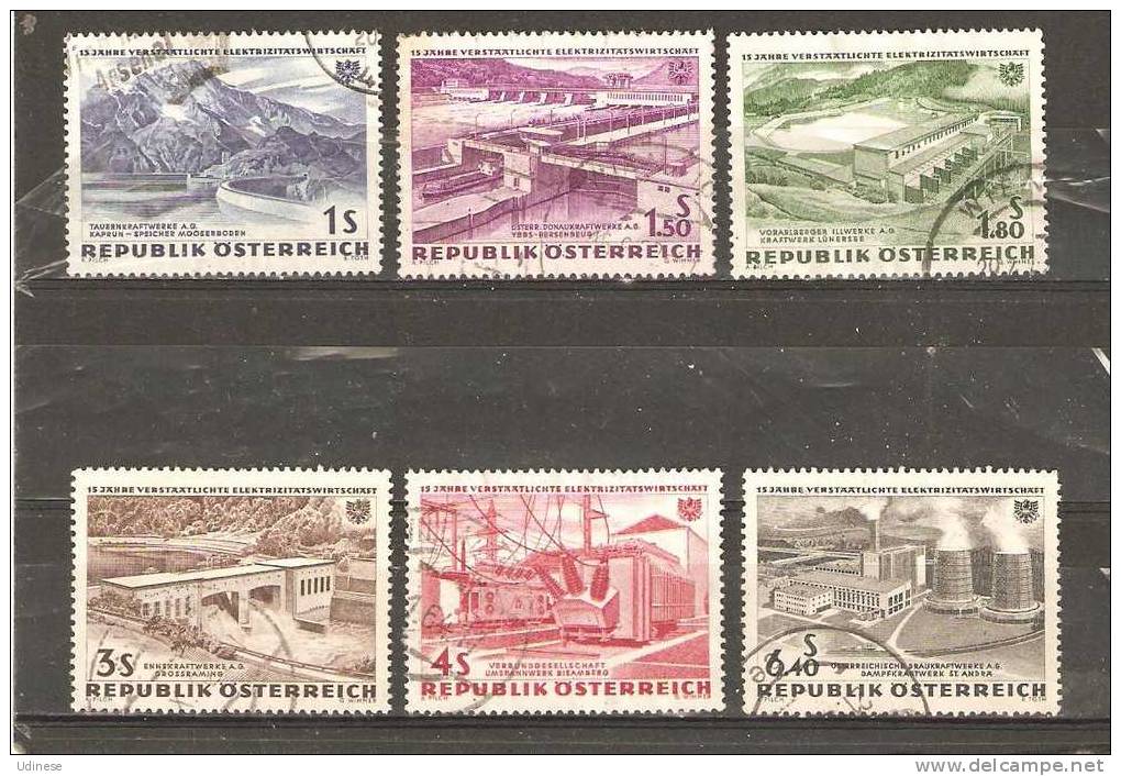 AUSTRIA 1962  - ELECTRICITY - CPL. SET - USED OBLITERE GESTEMPELT - Gebraucht