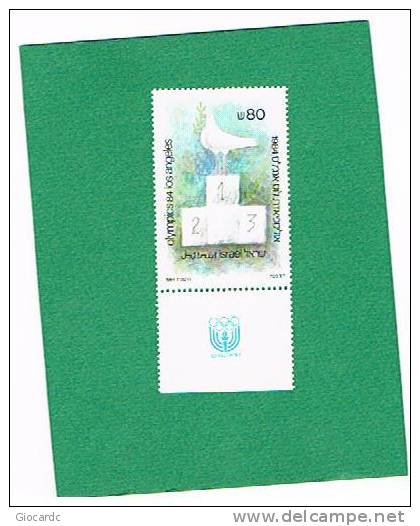 ISRAELE (ISRAEL) - UNIF. 911 -1984  GIOCHI OLIMPICI DI LOS ANGELES       - NUOVI (MINT) ** CON APPENDICE - Neufs (avec Tabs)