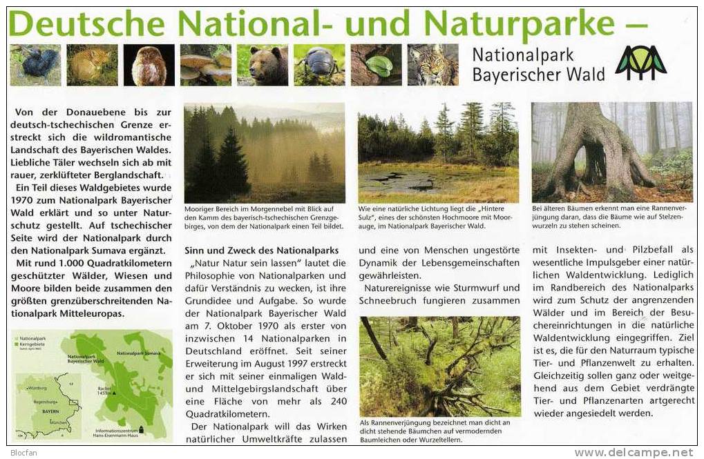 Bayrischer Wald Numisblatt Deutschland 1/2005 2452 KB SST 26€ Moose Farne Felsen Nationalpark coins document of Germany