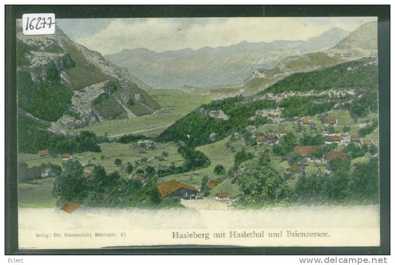 HASLEBERG MIT HASLETHAL  - TB - Hasle Bei Burgdorf