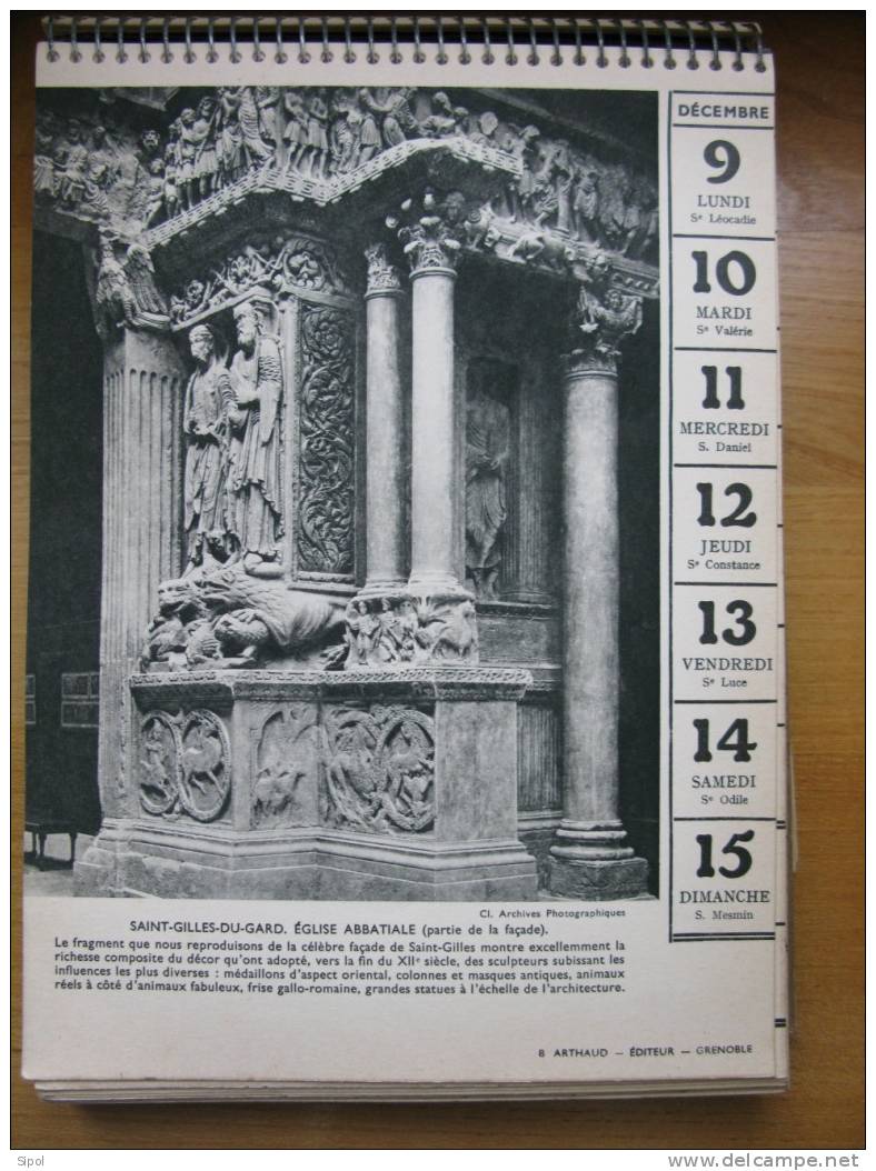 Calendrier "Beaux Arts " 1936 Orné De 63 Héliogravures Commentées Par Mme L/Lefrançois-Pillon/ Arthaud - Grand Format : 1921-40