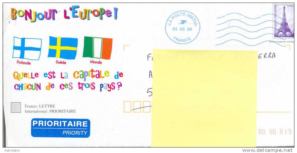 France " Bonjour L´Europe, Finlande, Suède, Irlande " Prêt à Poster 2009 Voyage En Espagne - Institutions Européennes
