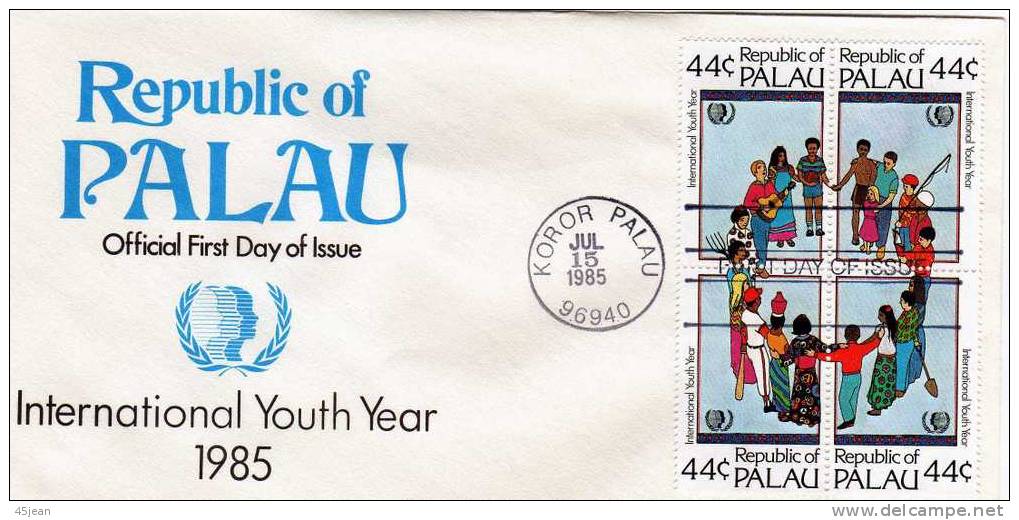 Palau: 1985 Très Belle Fdc Bloc Année De L'enfance, à Voir - Palau