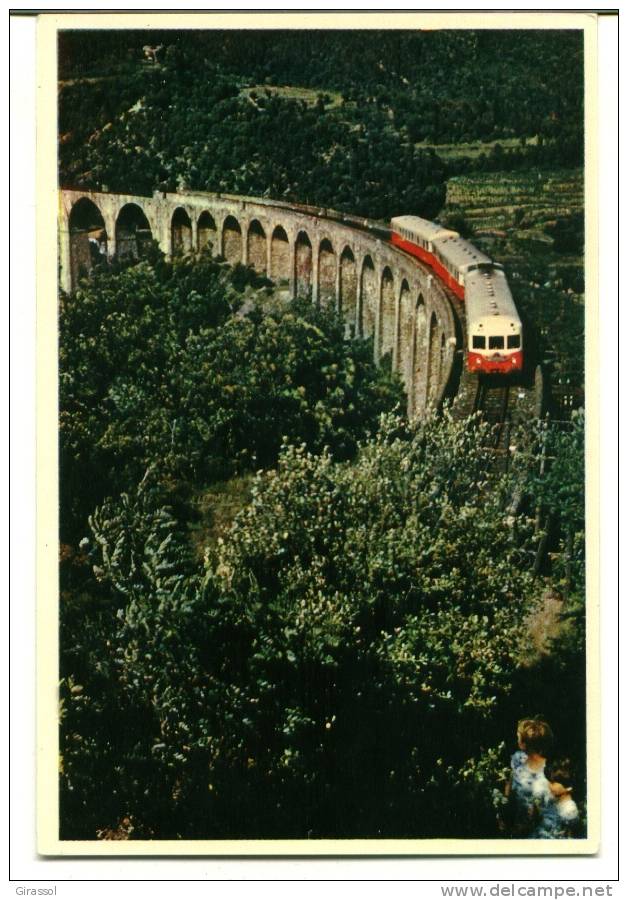 CPSM Train 1105 Franchit Le Viaduc De Chamborigaud Sur La Ligne De Clermont à Nîmes - Ouvrages D'Art