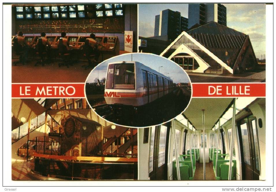 CPSM METRO DE LILLE VAL Multi Vues Poste De Contrôle Mage - Métro