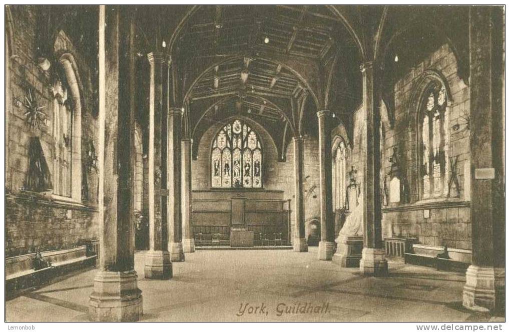 Britain United Kingdom York, Guildhall Early 1900s Postcard [P1526] - York
