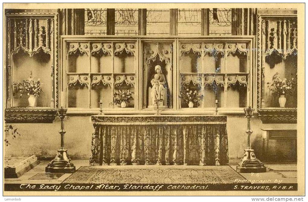 Britain United Kingdom - The Lady Chapel Altar, Llandaff Cathedral Early 1900s Postcard [P1527] - Otros & Sin Clasificación