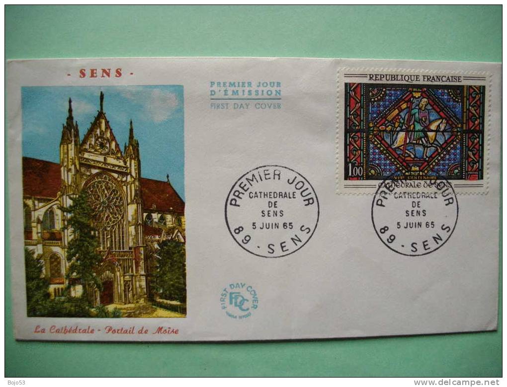 89 SENS  - Premier Jour Cathédrale Le 05-06-1965 - Commemorative Postmarks