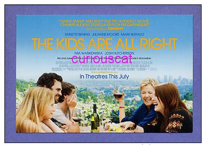 MOVIE FILM ADVERTISMENT POSTER POSTCARD For THE FILM  THE KIDS ARE ALL RIGHT  Mit ANNETTE BENING JULIANNA MOORE - Plakate Auf Karten
