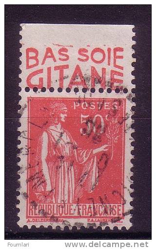 Bande Pub - Paix 50c Rouge - Bas Soie GITANE - Type 4 - Other & Unclassified