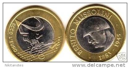 MUSSOLINI - 2 Euro B. Mussolini Unc Bimetalic Coin - Andere & Zonder Classificatie