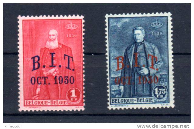 Belgique 1930, Surcharge BIT, 306 / 307 **, Cote 65 € - Unused Stamps