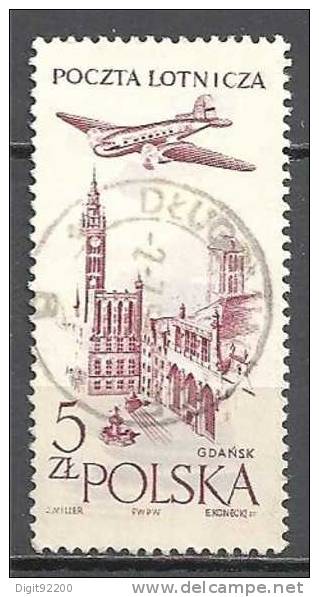 1 W Valeur Oblitérée, Used - POLOGNE * 1957/1958 - YT 46 - N° 991-20 - Oblitérés