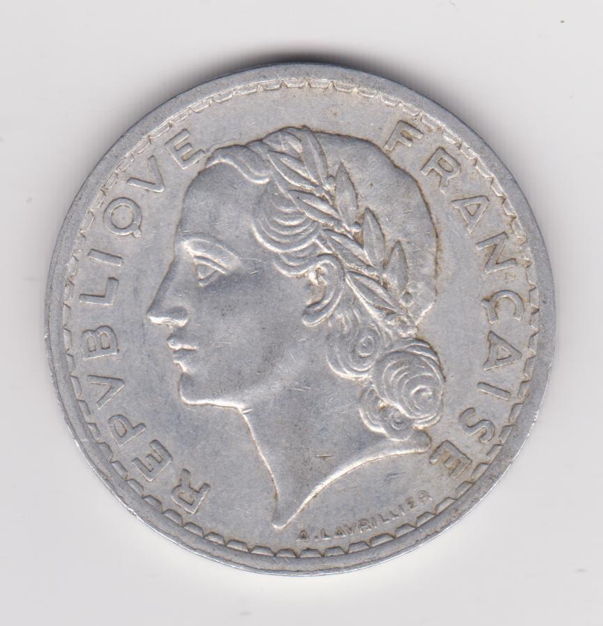 5 FRANCS LAVRILLIER 1950 .  ALUMINIUM - Autres & Non Classés