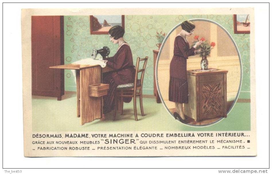 Carte Publicitaire   Machine à Coudre SInger - Before 1900