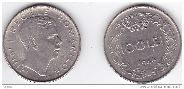 ROMANIA. Mihai King 100 LEI 1944 - Romania