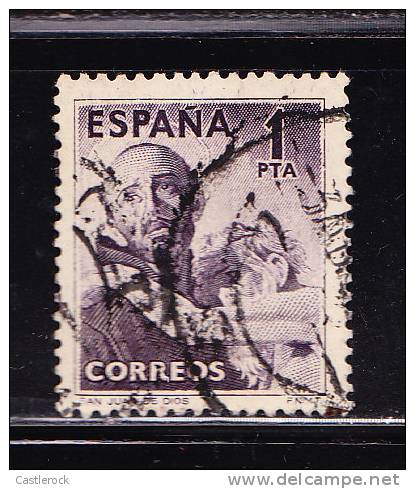 T)1950 SPAIN,EDI 1070,USED,400th ANNIV.OF THE DEATH OF ST.JOHN OF GOD,HUMANITARIAN - Used Stamps