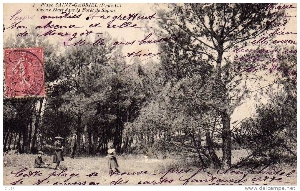 MONT DE ST ETIENNE PONT DE BRIQUES  PLAGE ST GABRIEL  1904 - Autres & Non Classés