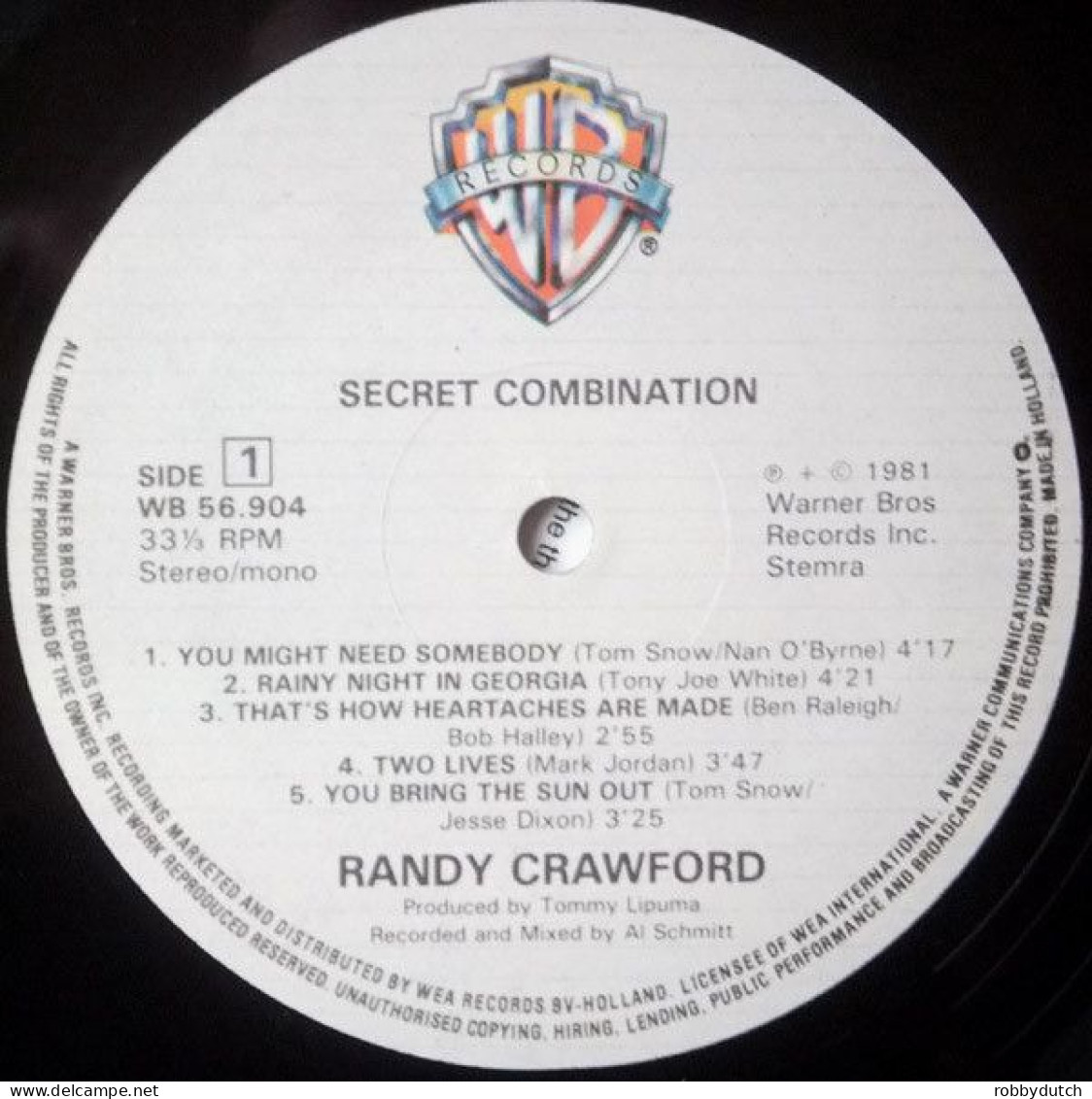 * LP *  RANDY CRAWFORD - SECRET COMBINATION (Holland 1981 Ex-!!!) - Soul - R&B