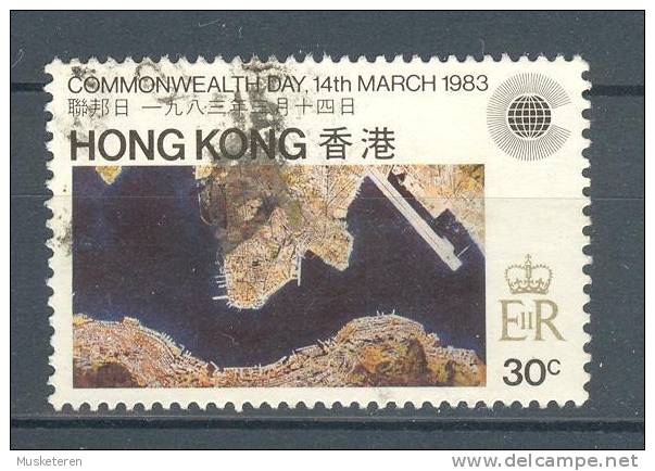 Hong Kong 1983 Mi. 411    30 C Commonwealth Day Map Of Hong Kong Harbour - Used Stamps