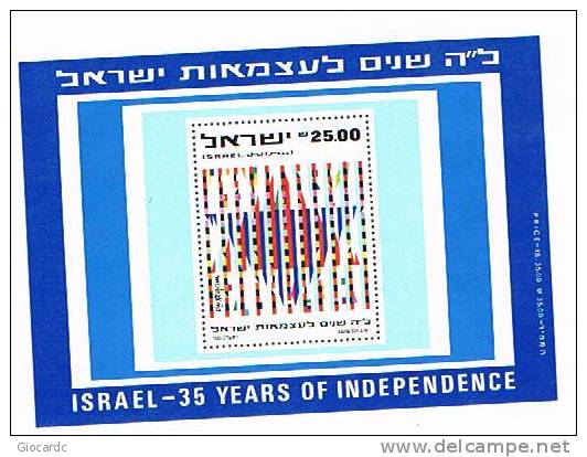 ISRAELE (ISRAEL) - UNIF. BF24  - 1983   35^ ANNIV. INDIPENDENZA        - NUOVI (MINT) ** - Blocs-feuillets