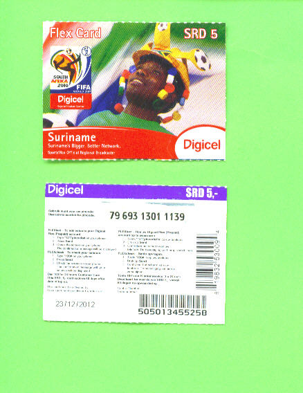 SURINAME - Remote Phonecard As Scan - Suriname