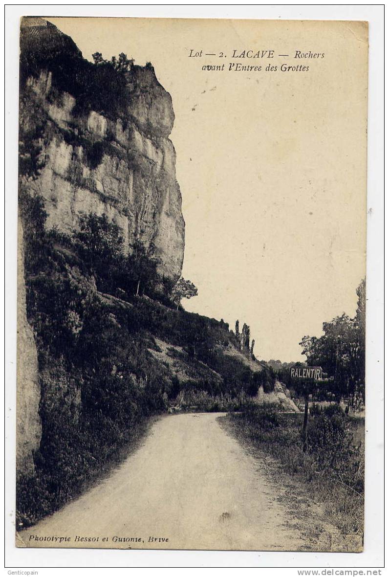 Q18 - LACAVE - Rochers Avant L'entrée Des Grottes (1924) - Lacave