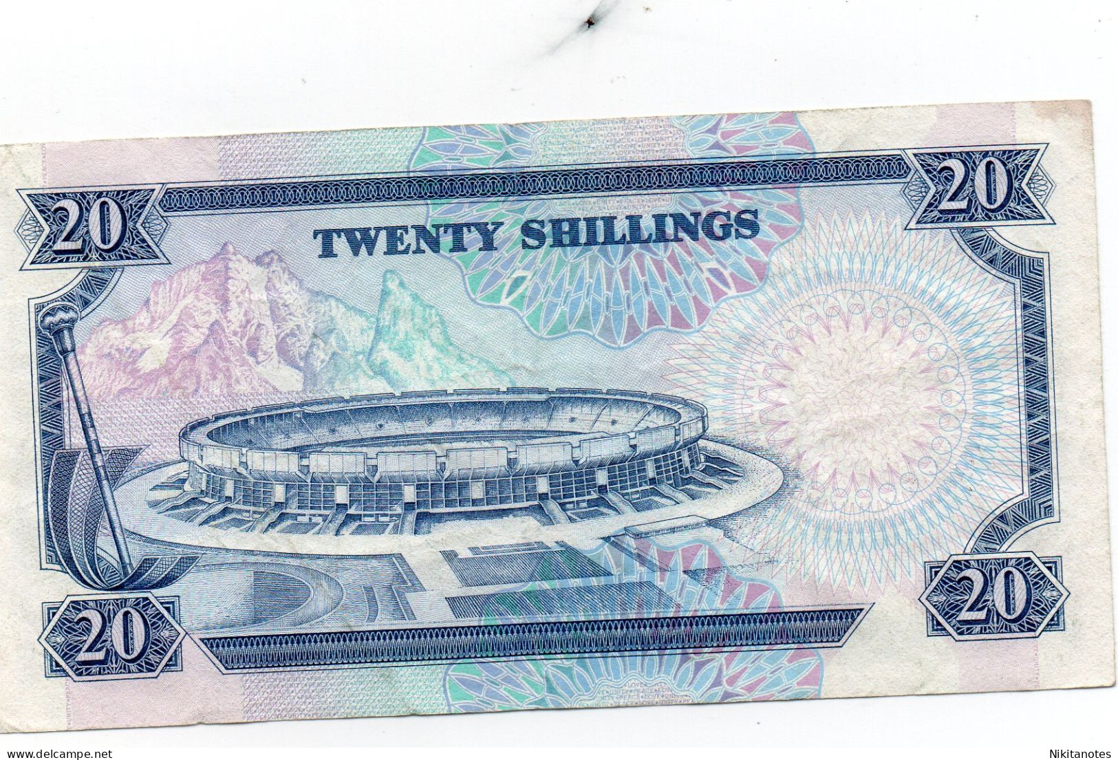Kenya 20 Shilingi 1990 Kenia Twenty Shillings See Scan Note VF Cond - Kenya
