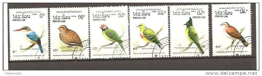 Laos - Serie Completa Usata: Uccelli - Rebhühner & Wachteln