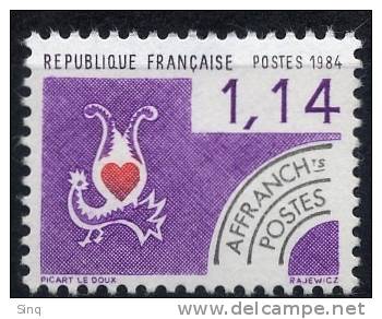 N° 182 Année 1984, Cartes à Jouer, Valeur Faciale 1,14 F - 1964-1988