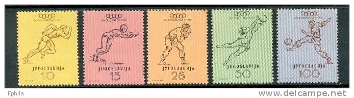 1952 YUGOSLAVIA OLYMPIC GAMES MICHEL: 699-703 MNH ** - Ongebruikt