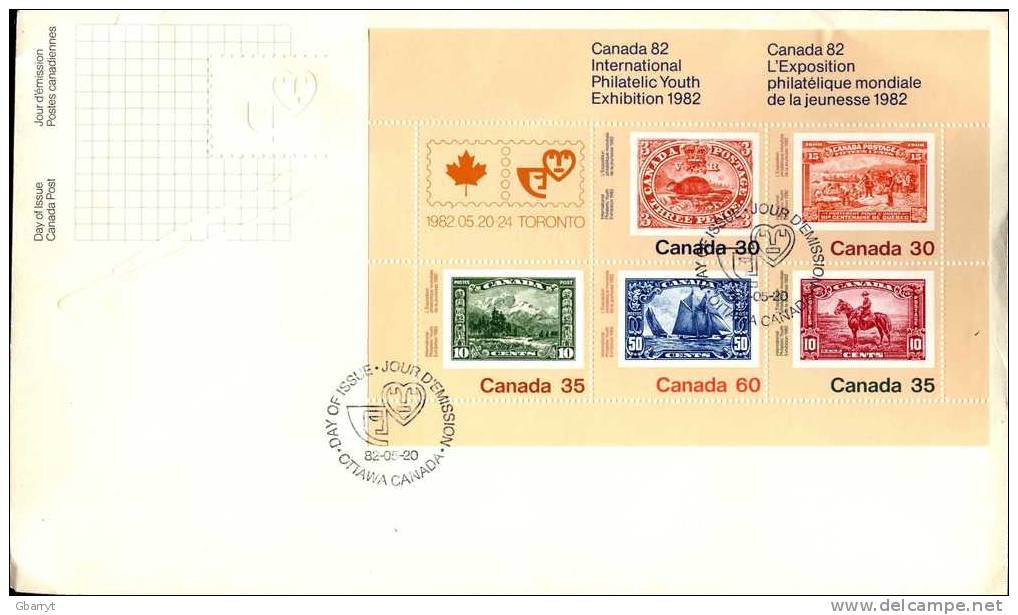 Canada Scott # 913a Souvenir Sheet FDC - 1981-1990