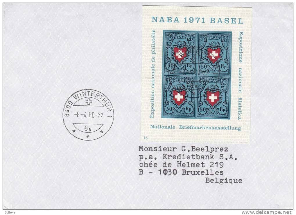 Suisse - Lettre De 1980 - Exposition NABA - Brieven En Documenten