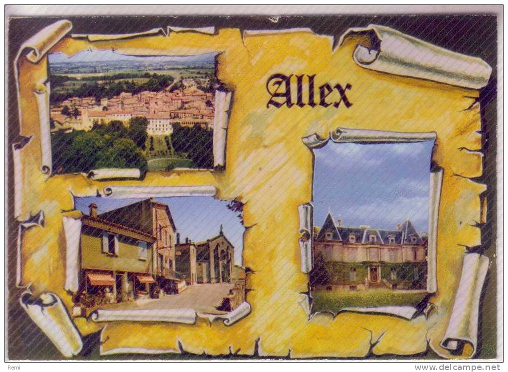 26 ALLEX Lot De 2 Cartes Postales - Autres & Non Classés