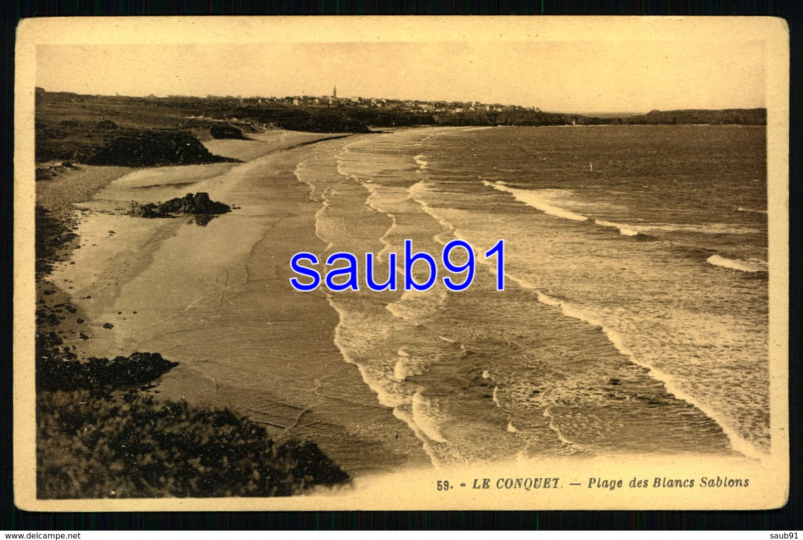 Lot 5 CPA - Le Conquet -Plage Portez- Château KerjeanHôtel Pointe Ste Barbe -Plage Blancs Sablons- Eglise- 9361- 33935