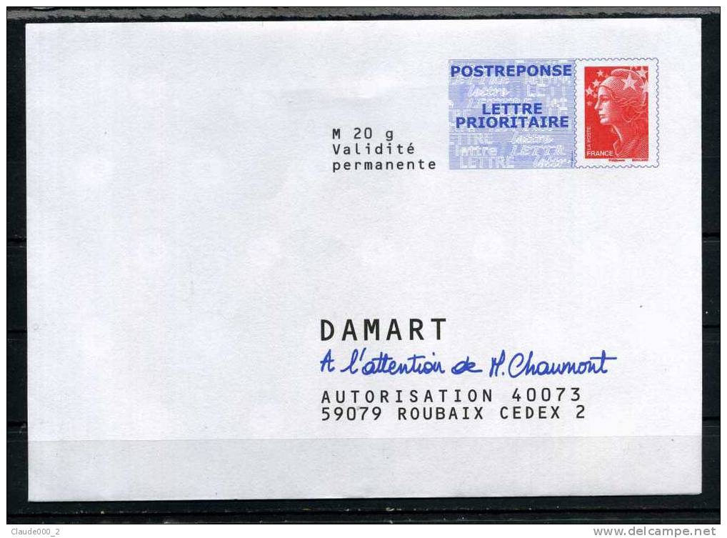 PAP DAMART .BEAUJARD PHILAPOSTE **  Port Payé Par 10P138  Voir Recto -  Verso - Prêts-à-poster: Réponse /Beaujard