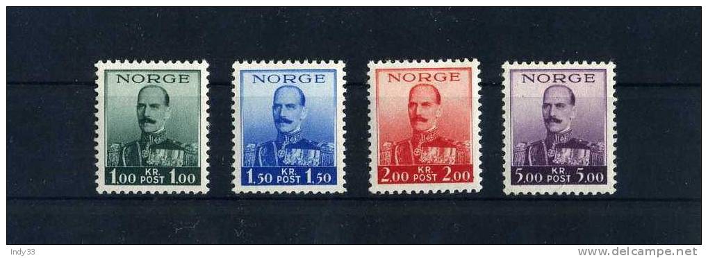 - NORVEGE . SUITE DE TIMBRES DE 1937 . NEUFS AVEC CHARNIERE - Ungebraucht