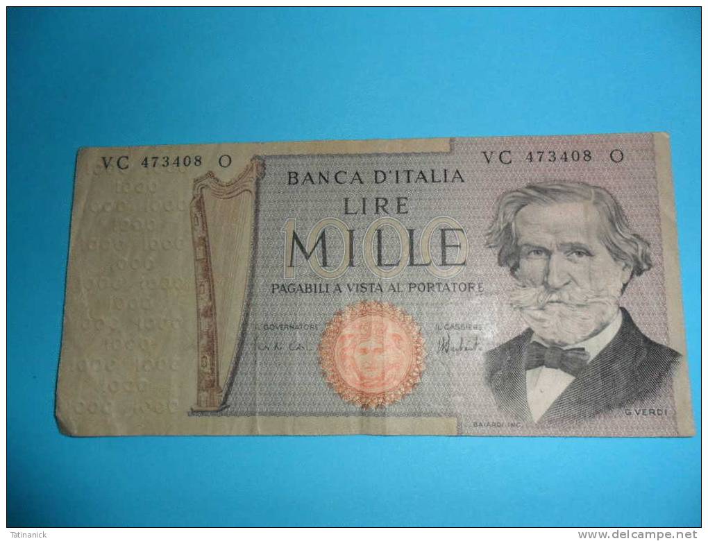 Italie 1000 Lire "Verdi"  1969 - 1.000 Lire