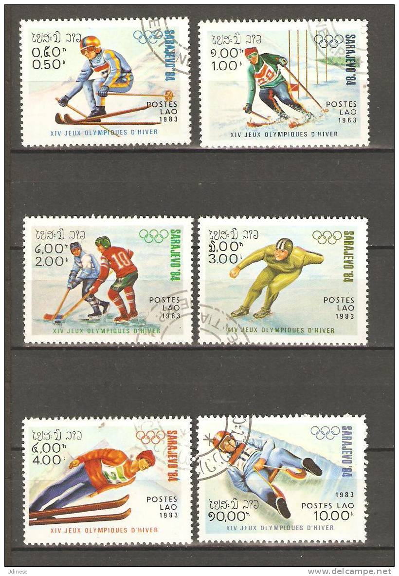 LAOS 1983  - OLYMPIC WINTER GAMES - CPL. SET - USED OBLITERE GESTEMPELT USADO - Inverno1984: Sarajevo