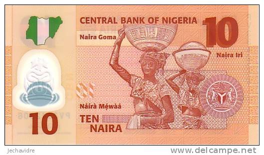 NIGERIA   10 Naira  Emission De 2009   POLYMER     ***** BILLET  NEUF ***** - Nigeria