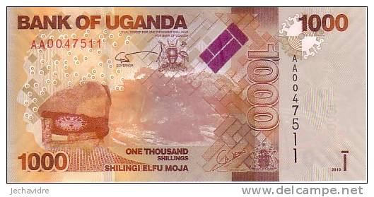 OUGANDA   1 000 Shillings  Emission De 2010     ***** BILLET  NEUF ***** - Uganda