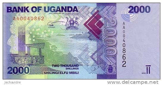 OUGANDA  2 000 Shillings  Emission De 2010     ***** BILLET  NEUF ***** - Uganda