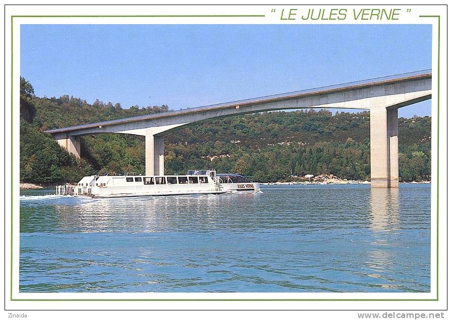 CARTE POSTALE DES ENVIRONS D ORGELET - LAC DE VOUGLANS - PROMENADE A BORD DU JULES VERNE - Orgelet