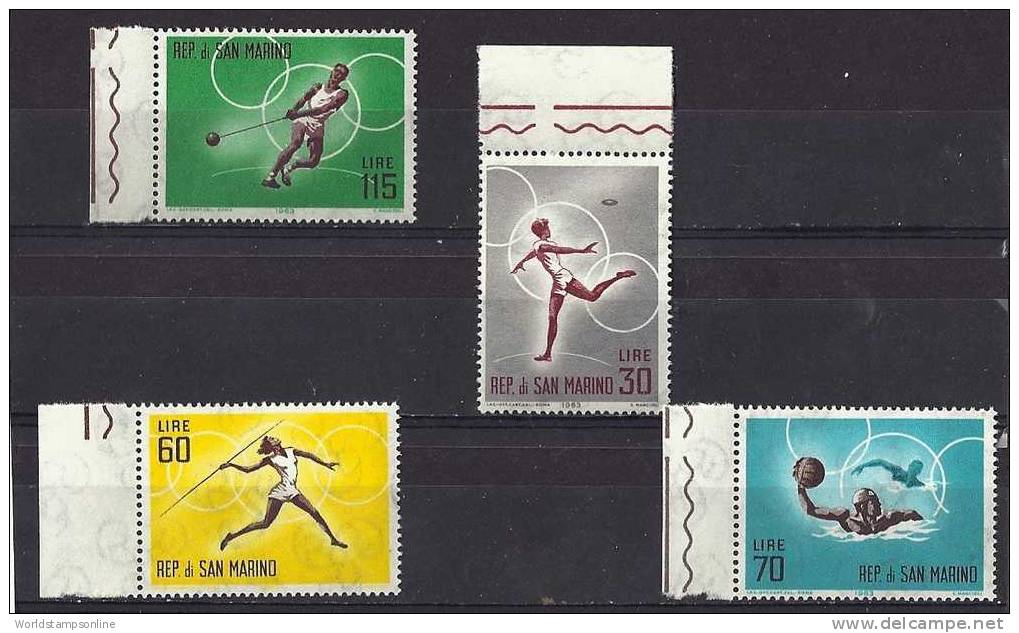 San Marino, Serie 10 (complete), Year 1963, Mi 782-791, Olympic Games Tokyo, MNH (**) - Estate 1964: Tokio