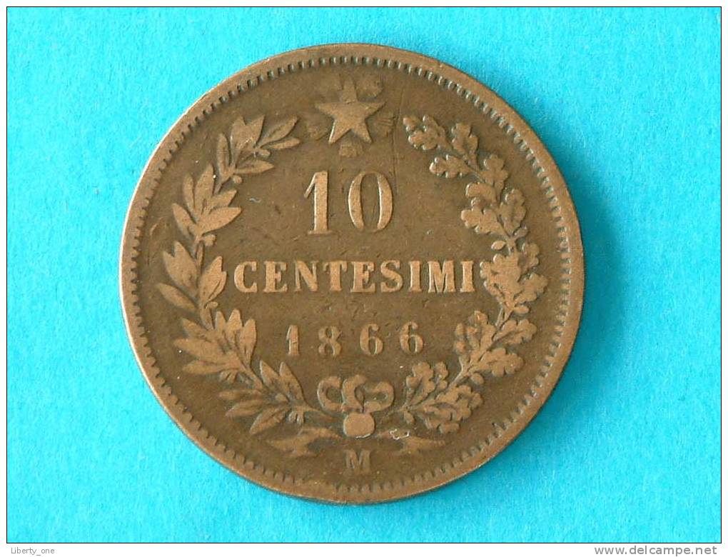 1866 M - DIEZ CENTESIMI / KM 11.1 ( For Grade, Please See Photo ) ! - 1861-1878 : Victor Emmanuel II