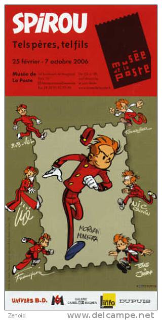 Flyer Expo "Spirou Tels Pères, Tel Fils" Musée De La Poste - 2006 - Spirou Et Fantasio