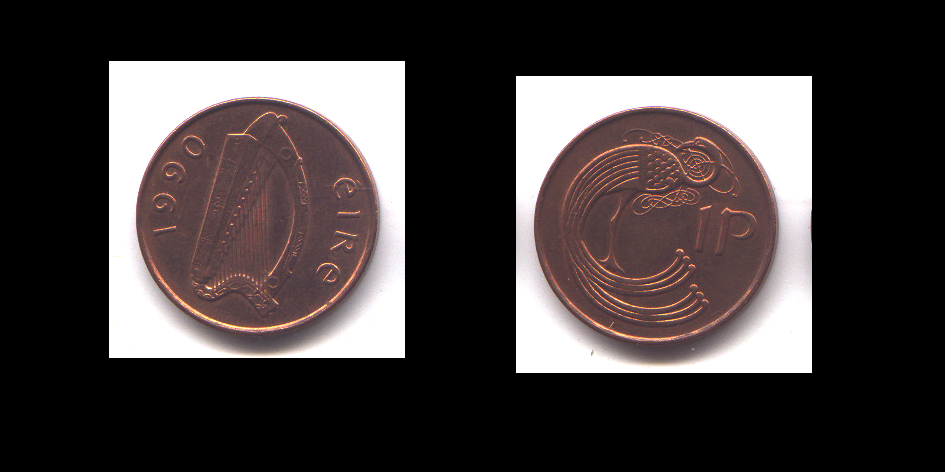 1 PENCE 1990 - Ierland